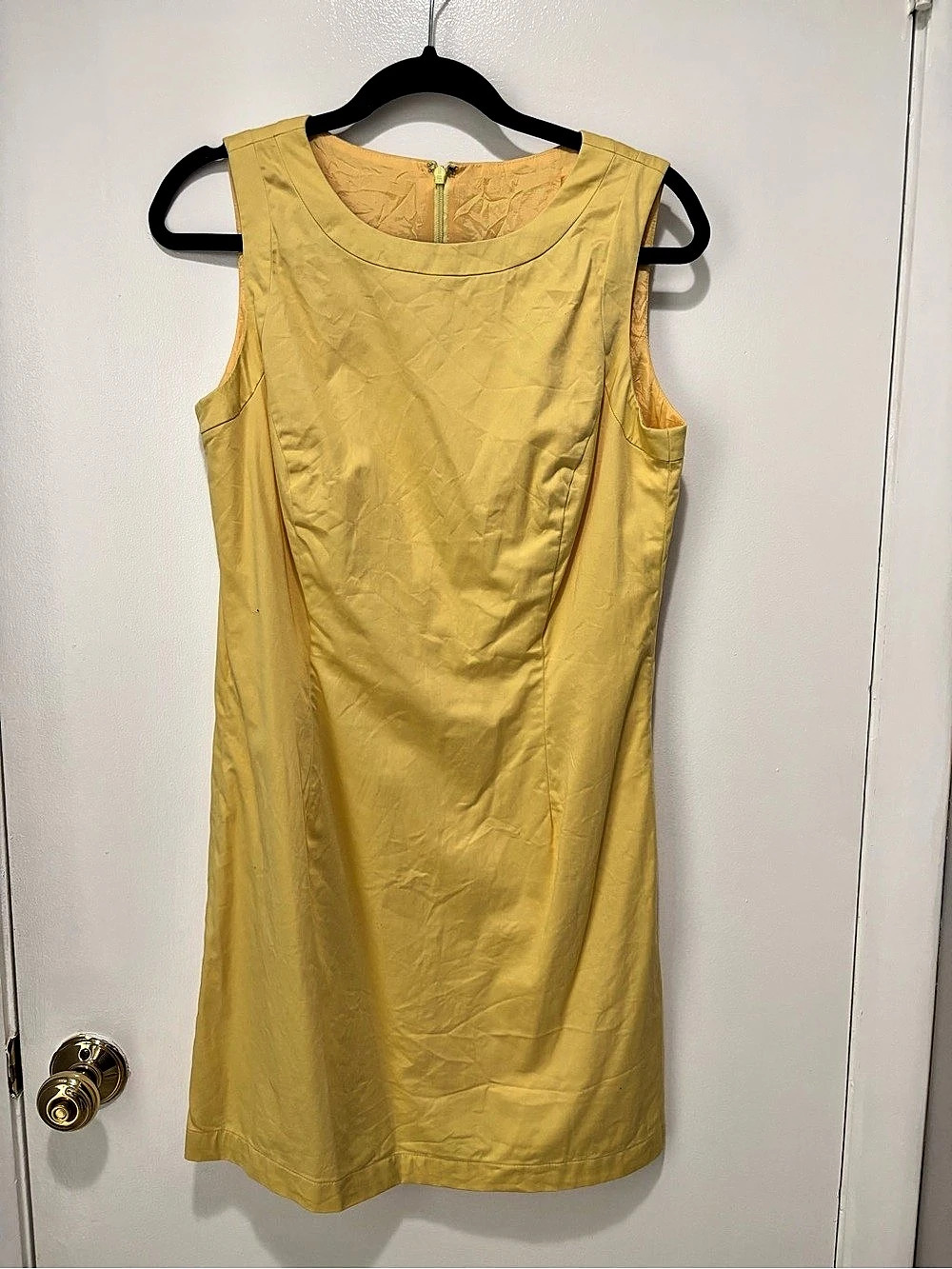 Brooks Brothers Yellow Silk Mini Dress Size 8